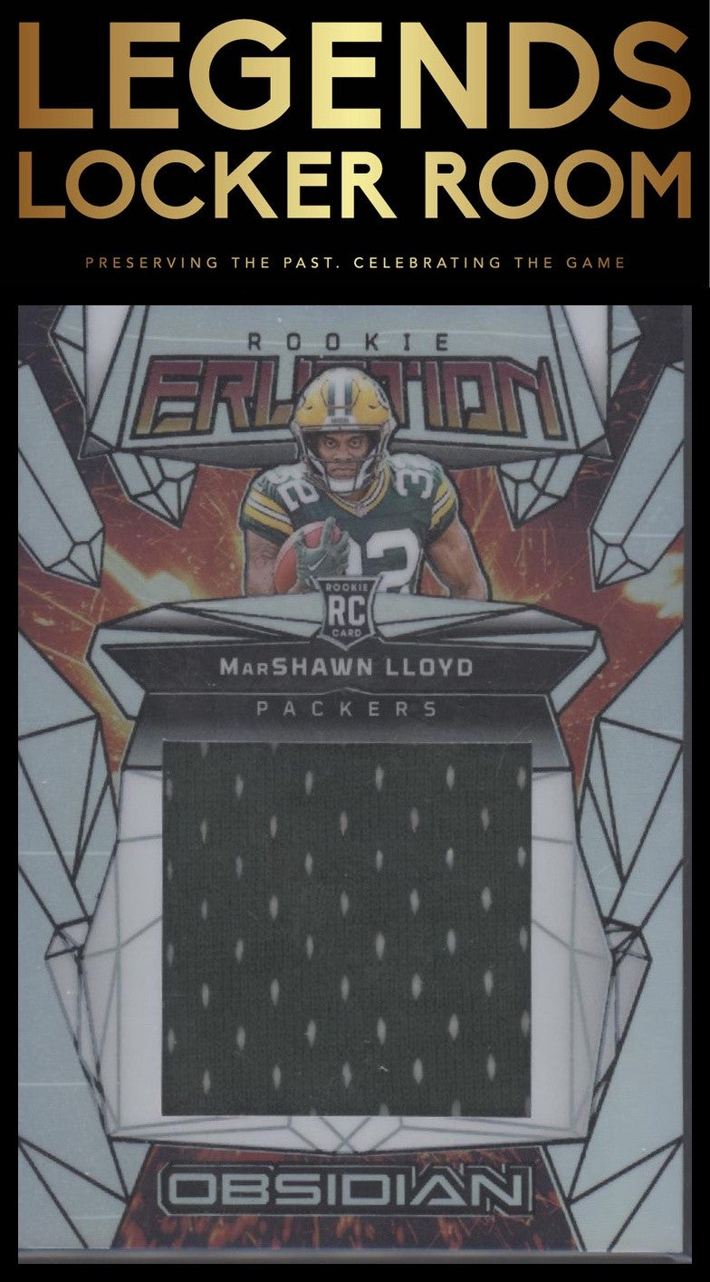 2024 Panini Obsidian - Rookie Eruption Materials Silver #34 MarShawn Lloyd #/99