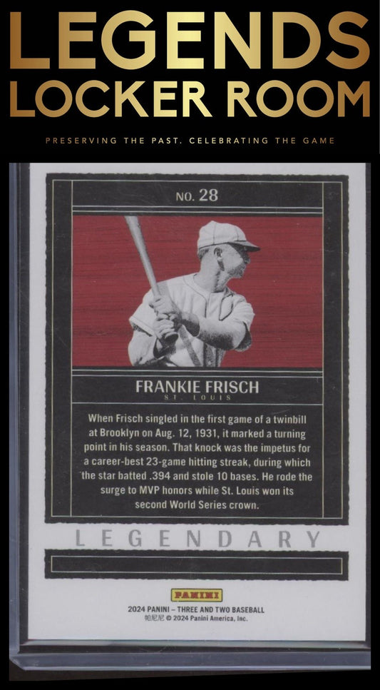 2024 Panini Three and Two #28 Frankie Frisch Legendary #/99