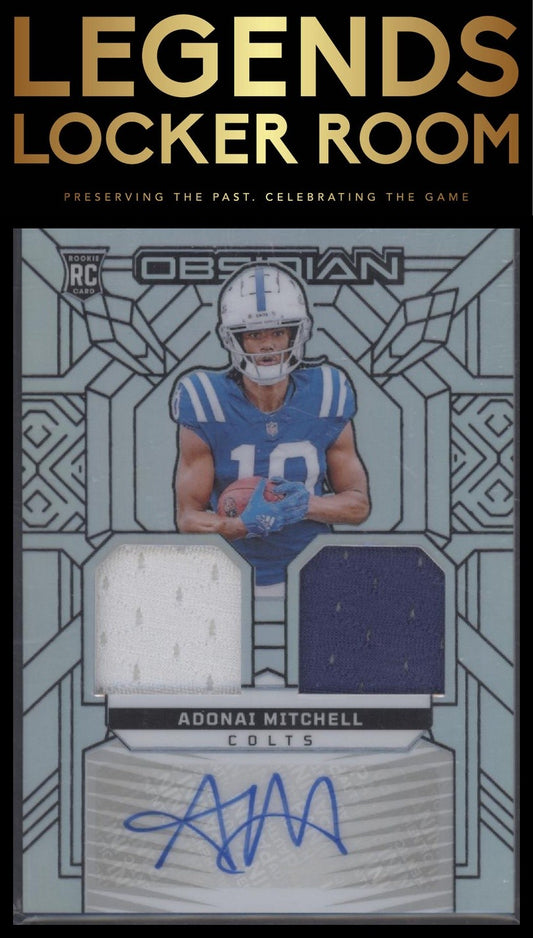 2024 Panini Obsidian Adonai Mitchell Rookie Material Ink /99