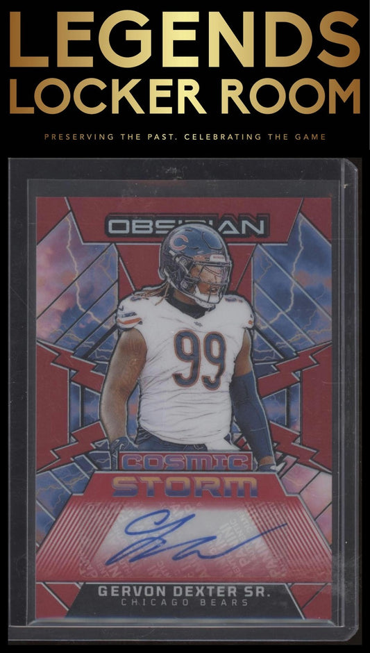 Panini Obsidian Gervon Dexter Sr Cosmic Storm Red /75