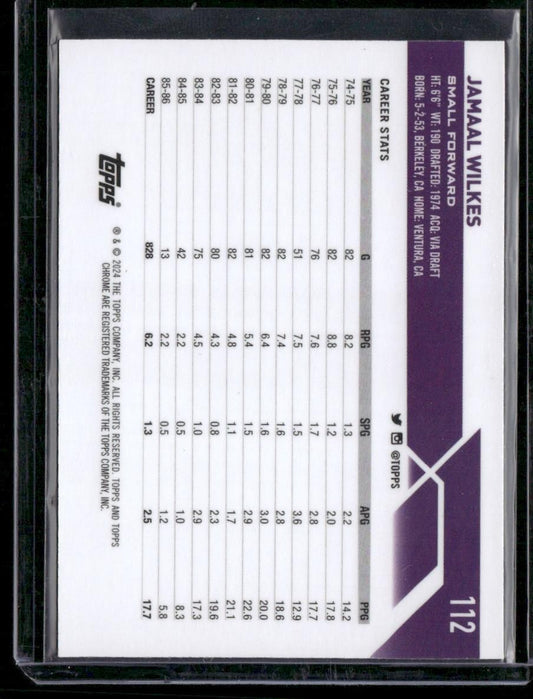 2023-24 Topps Chrome #112 Jamaal Wilkes
