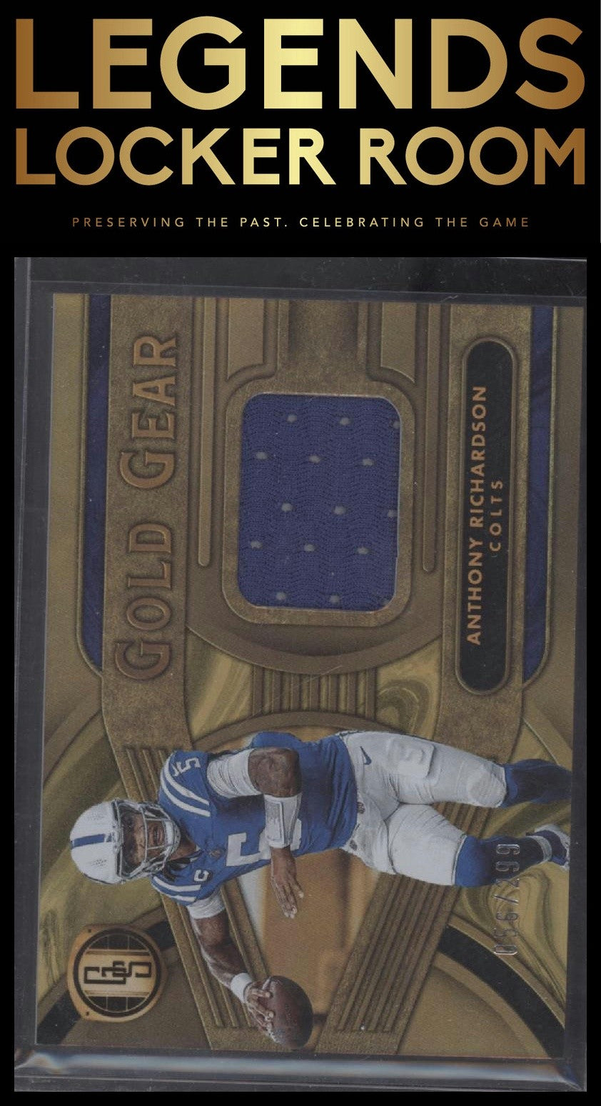 2024 Panini Gold Standard #GG-ARN Anthony Richardson Gold Gear #/299