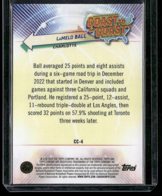2023-24 Topps Chrome #CC-4 LaMelo Ball Coast to Coast