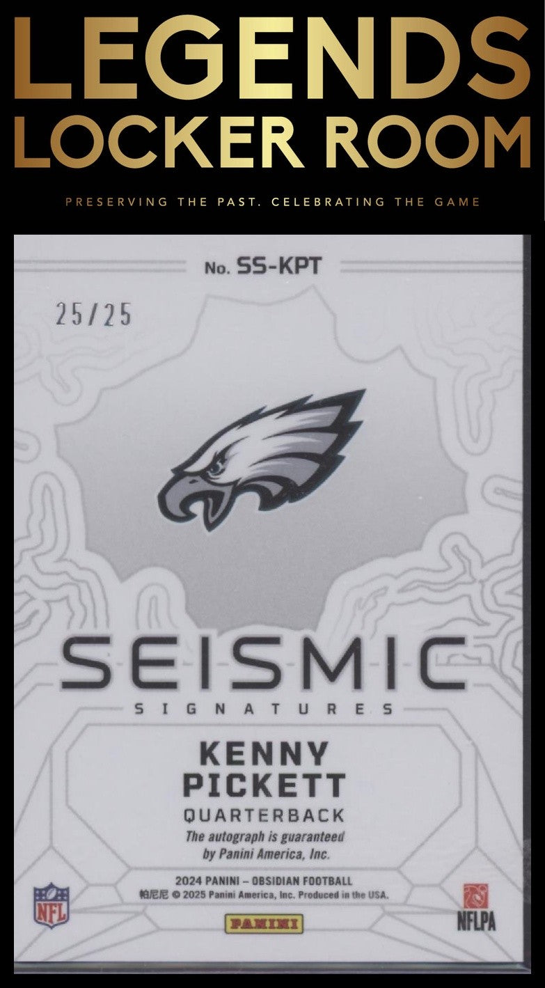 2024 Panini Obsidian - Seismic Signatures Red #SS-KPT Kenny Pickett 25/25