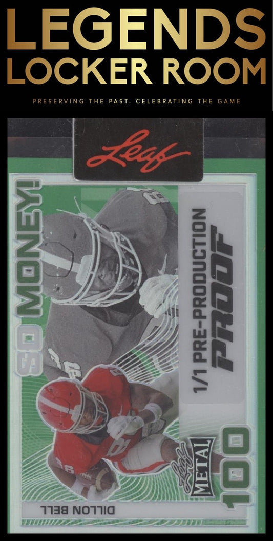 2024 Leaf Metal #SM-DB1 Dillon Bell So Money! Laser Green #/1