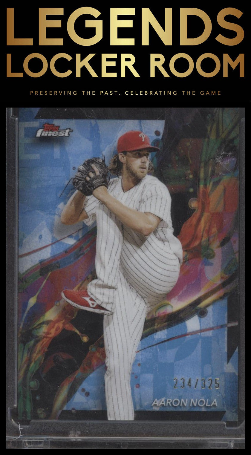 2024 Finest #74 Aaron Nola Sky Blue Refractors #/325