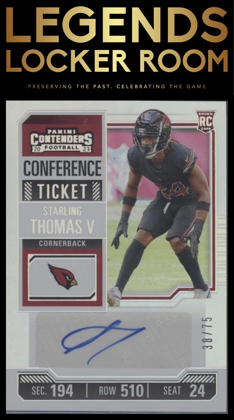 2023 Panini Contenders #214 Starling Thomas V Conference Ticket Auto #/75