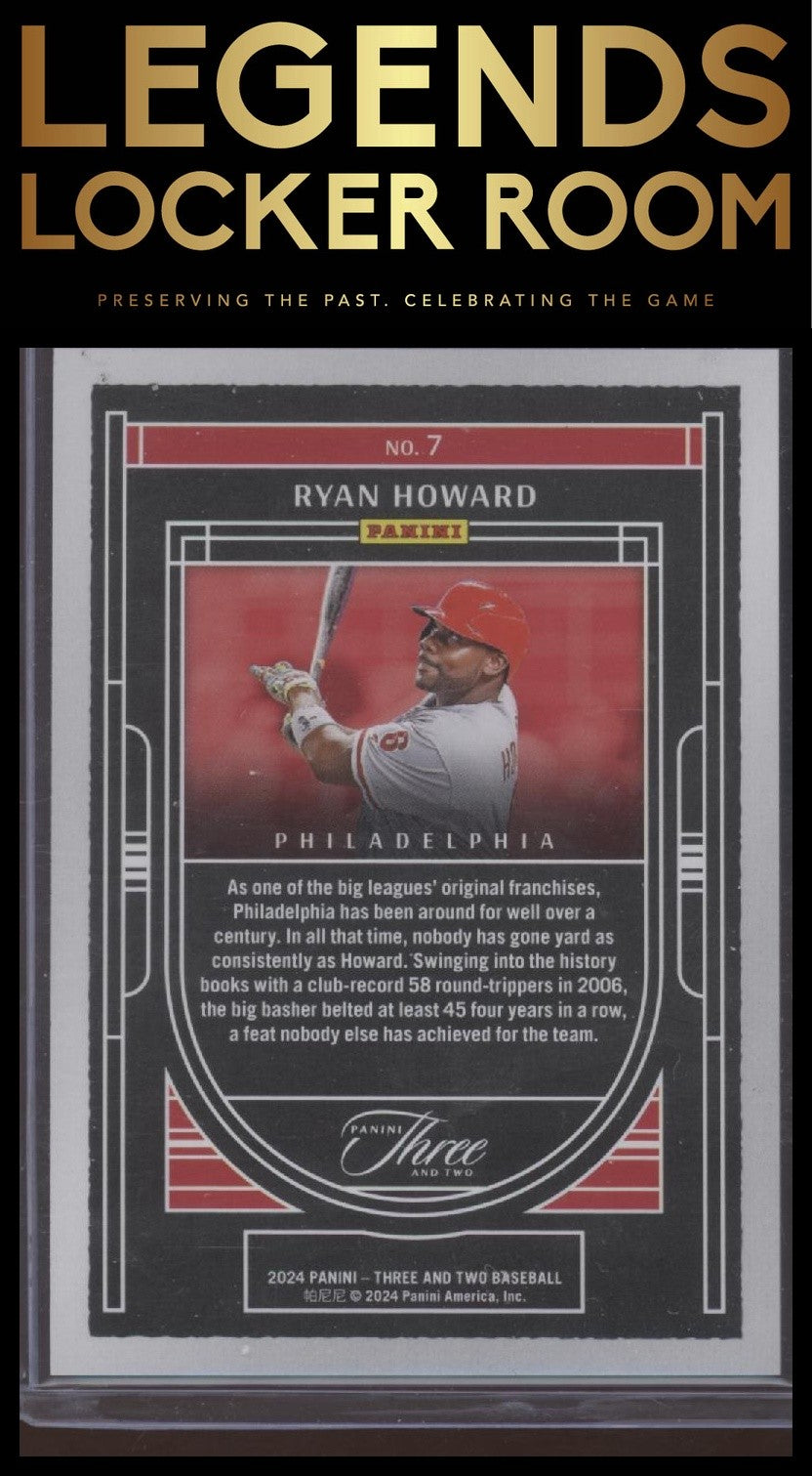 2024 Panini Three and Two #7 Ryan Howard Going Yard #/99