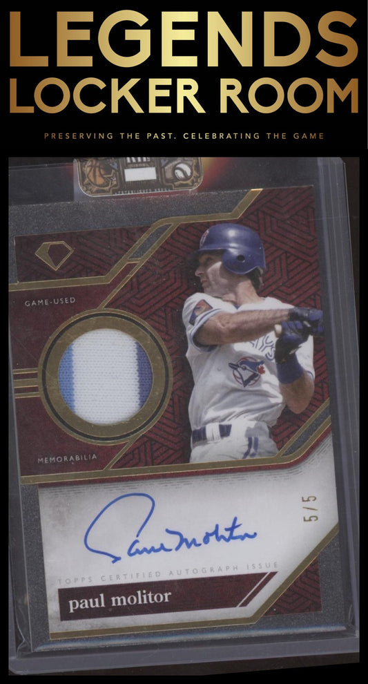 2024 Topps Diamond Icons Paul Molitor Single Player Autograph Relics Red 5/5