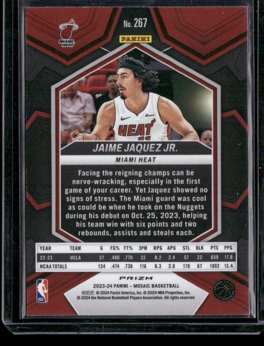 2023-24 Panini Mosaic #267 Jaime Jaquez Jr. Red