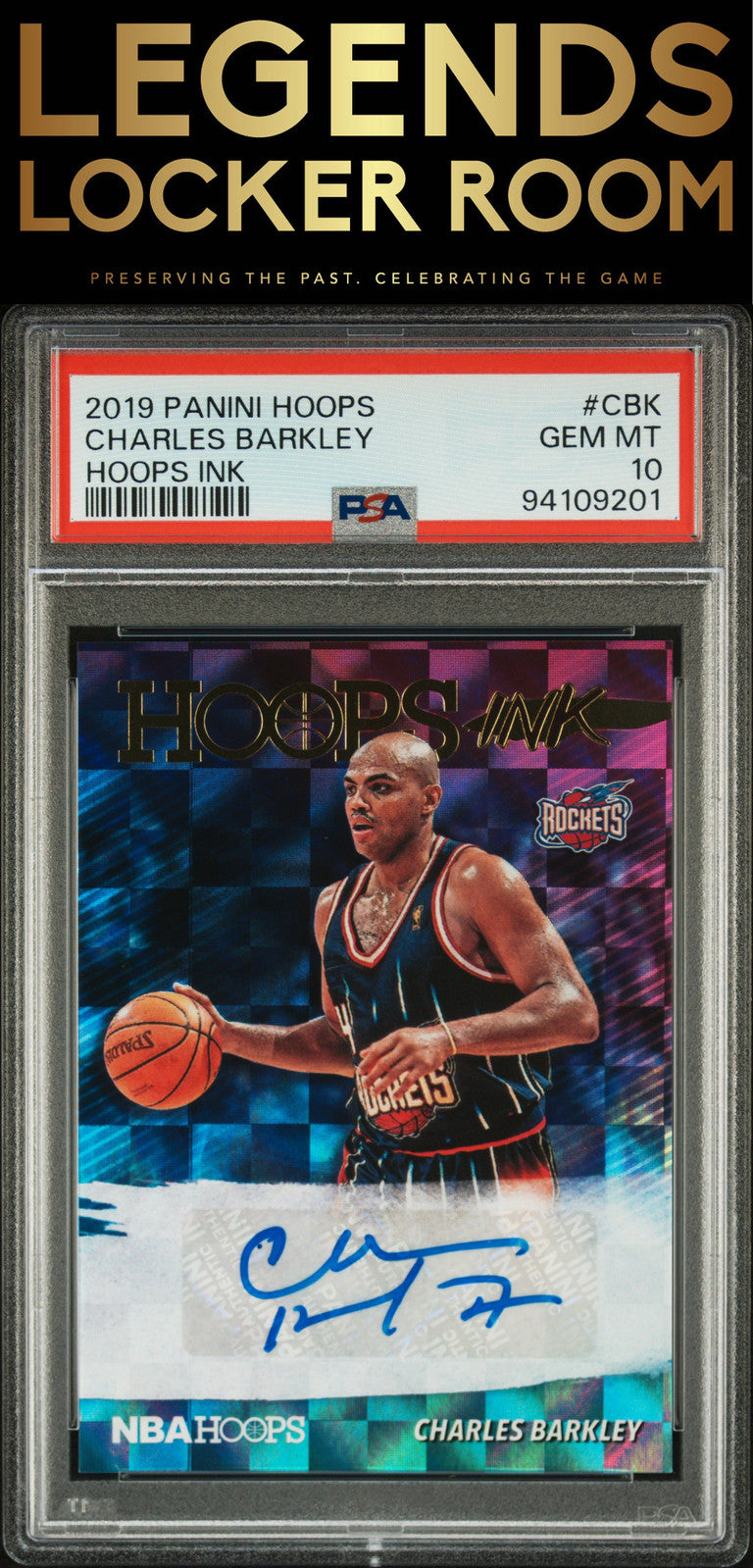 2019 Panini Hoops Hoops Ink #CBK Charles Barkley Hoops Ink PSA 10