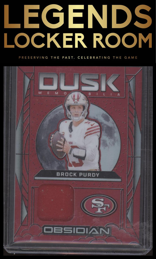 2024 Panini Obsidian - Dusk Memorabilia Red #DM-BPY Brock Purdy #/75