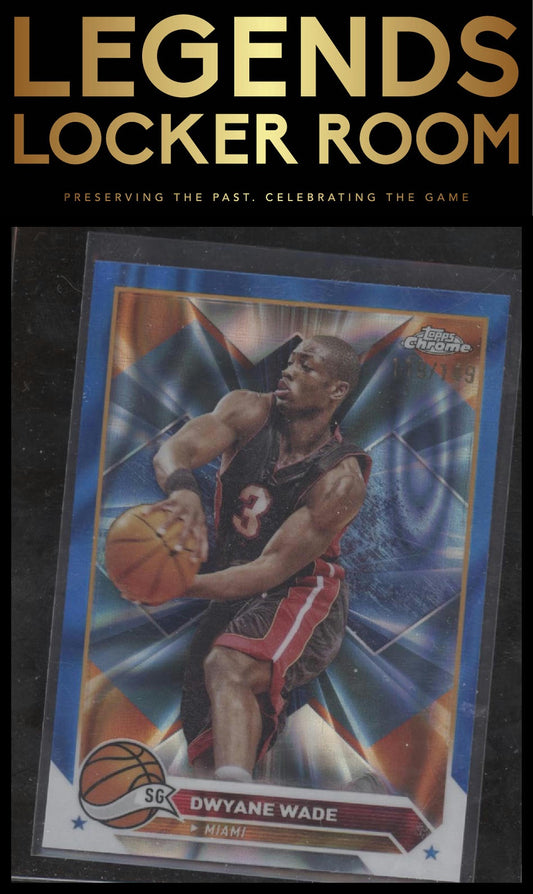 2023-24 Topps Chrome #154 Dwyane Wade Blue Lava Refractors #/149