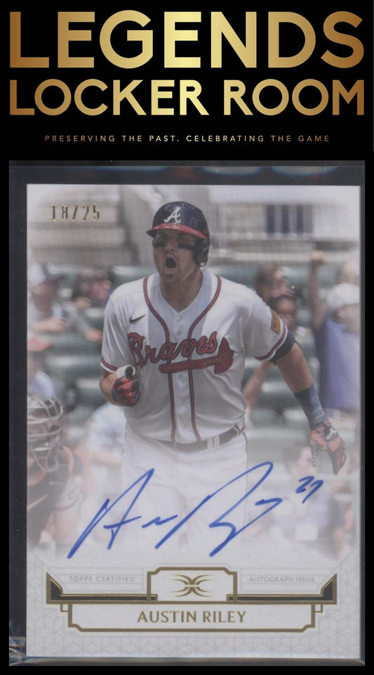 2024 Topps Definitive Austin Riley Defining Images On Card Auto #/25