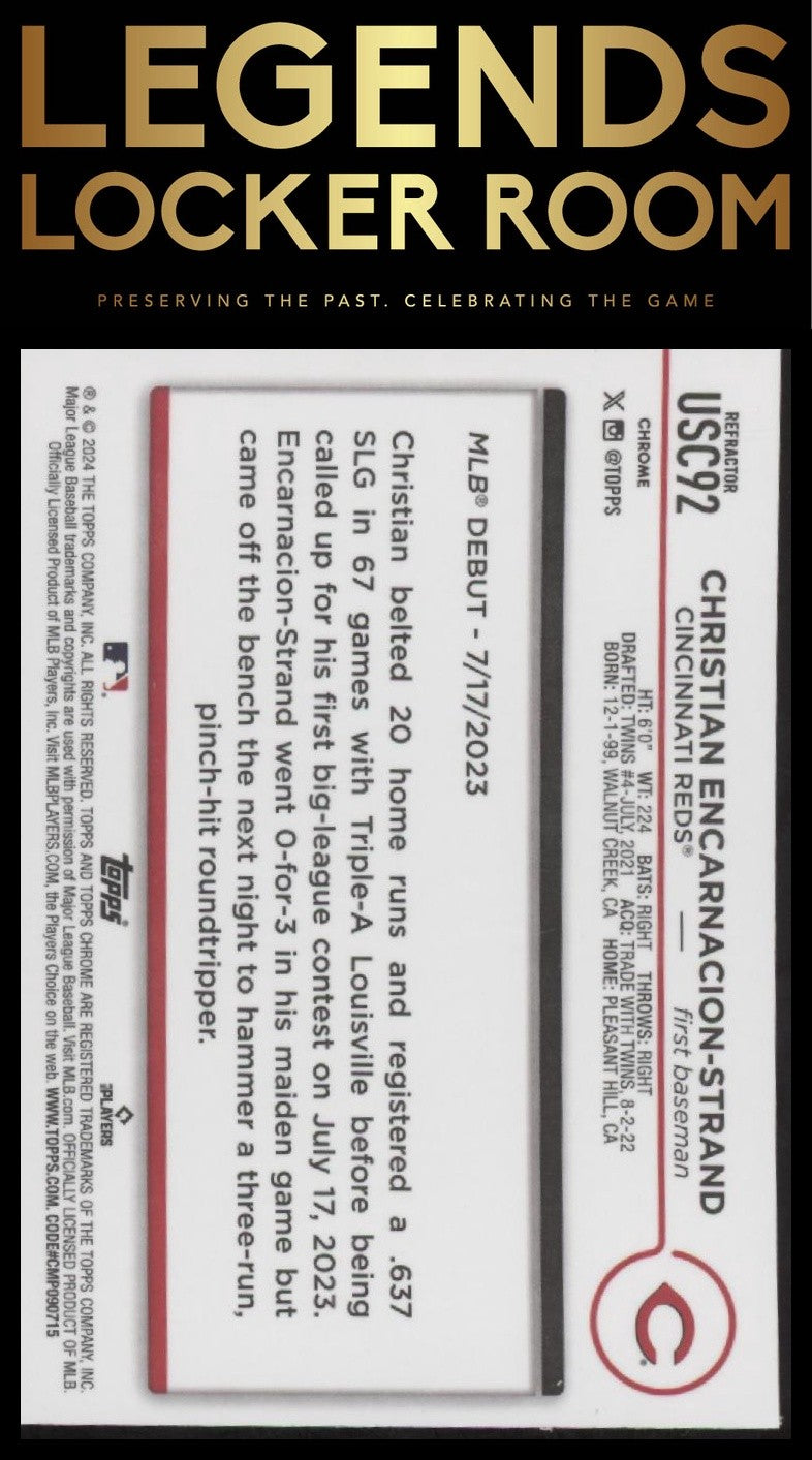 2024 Topps Chrome Update #USC92 Christian Encarnacion-Strand Refractors