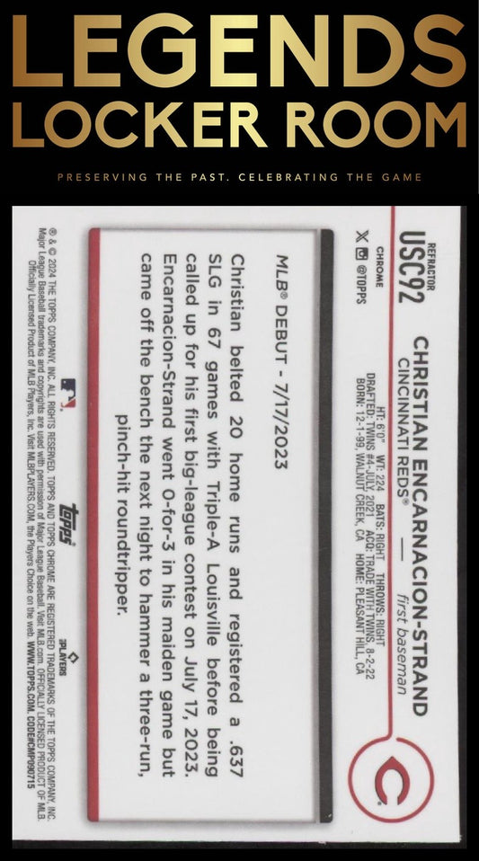 2024 Topps Chrome Update #USC92 Christian Encarnacion-Strand Refractors