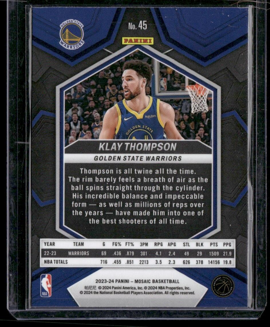 2023-24 Panini Mosaic #45 Klay Thompson