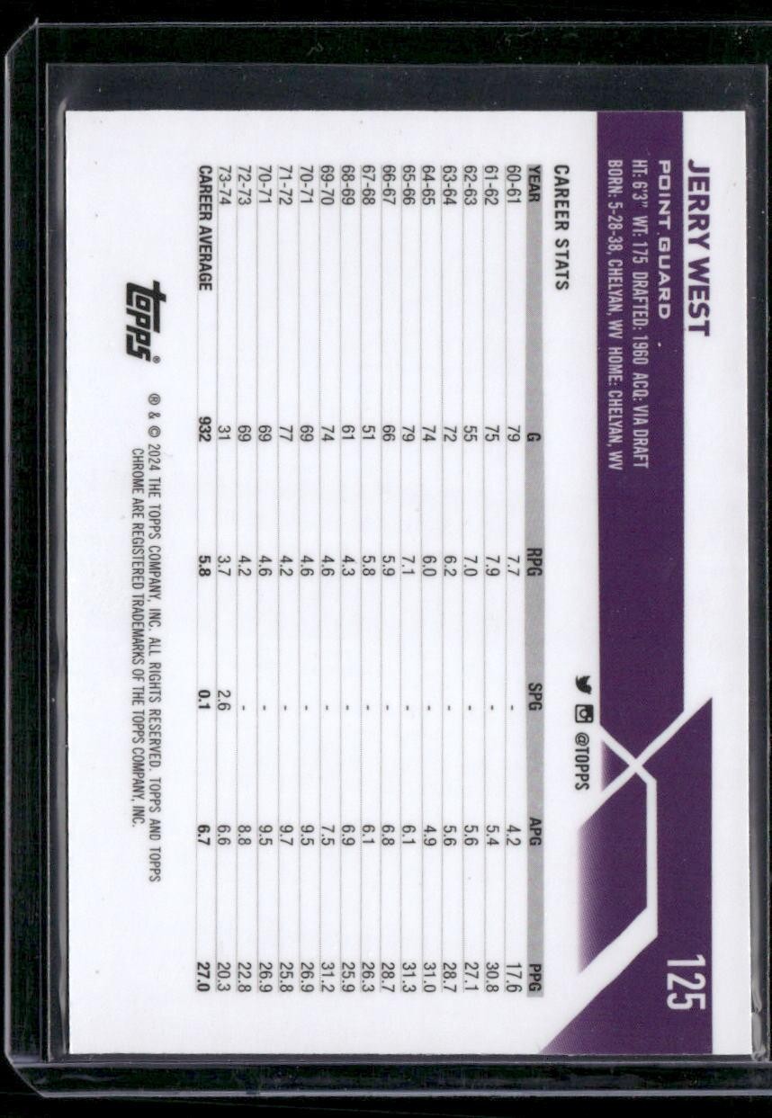 2023-24 Topps Chrome #125 Jerry West