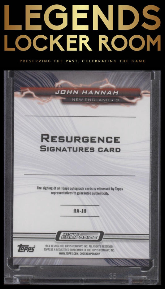 2023 Topps Composite #RA-JH John Hannah Resurgence Signatures