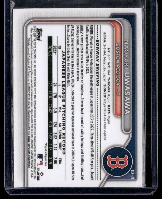 2024 Bowman Chrome #BCP-171 Naoyuki Uwasawa Prospects
