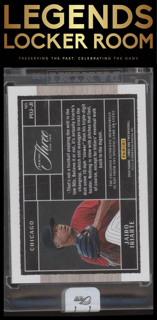 2024 Panini Three And Two Prospect Dual Jerseys /25 Jairo Irlarte