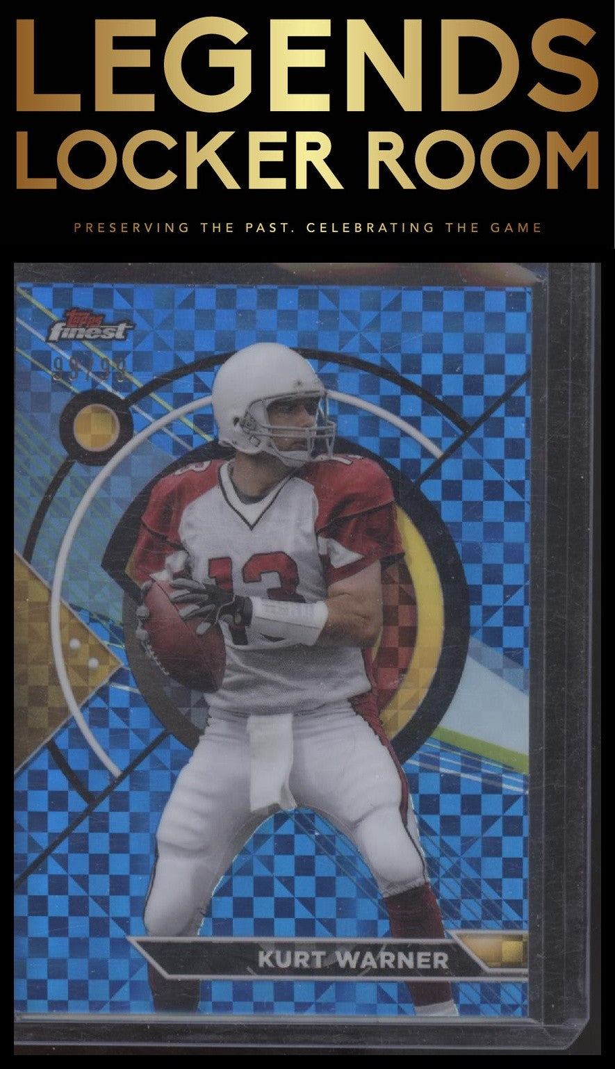 2023 Topps Composite #151 Kurt Warner Finest Blue Checkerboard Refractor 99/99