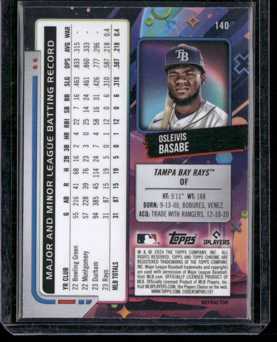 2024 Topps Chrome Cosmic #140 Osleivis Basabe Refractors