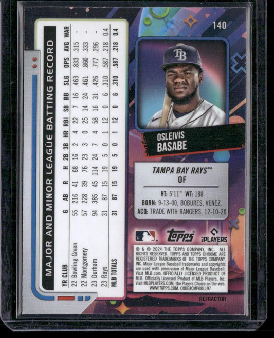 2024 Topps Chrome Cosmic #140 Osleivis Basabe Refractors
