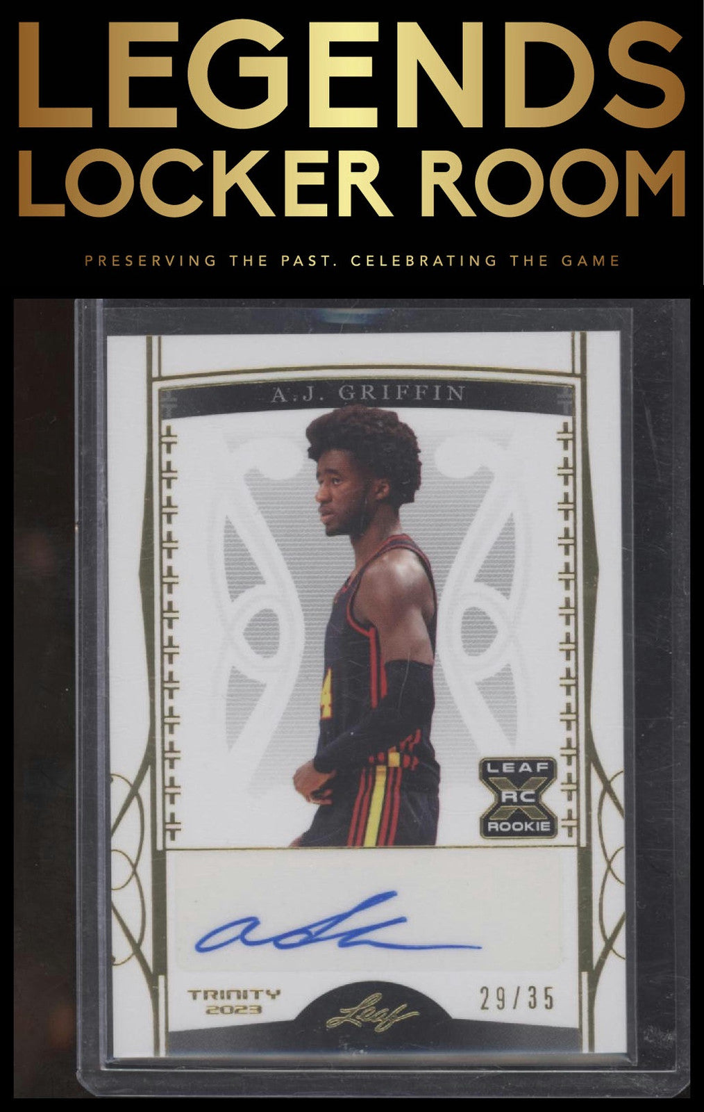 2023 Leaf Trinity #BA-AJG A.J. Griffin Gold #/35