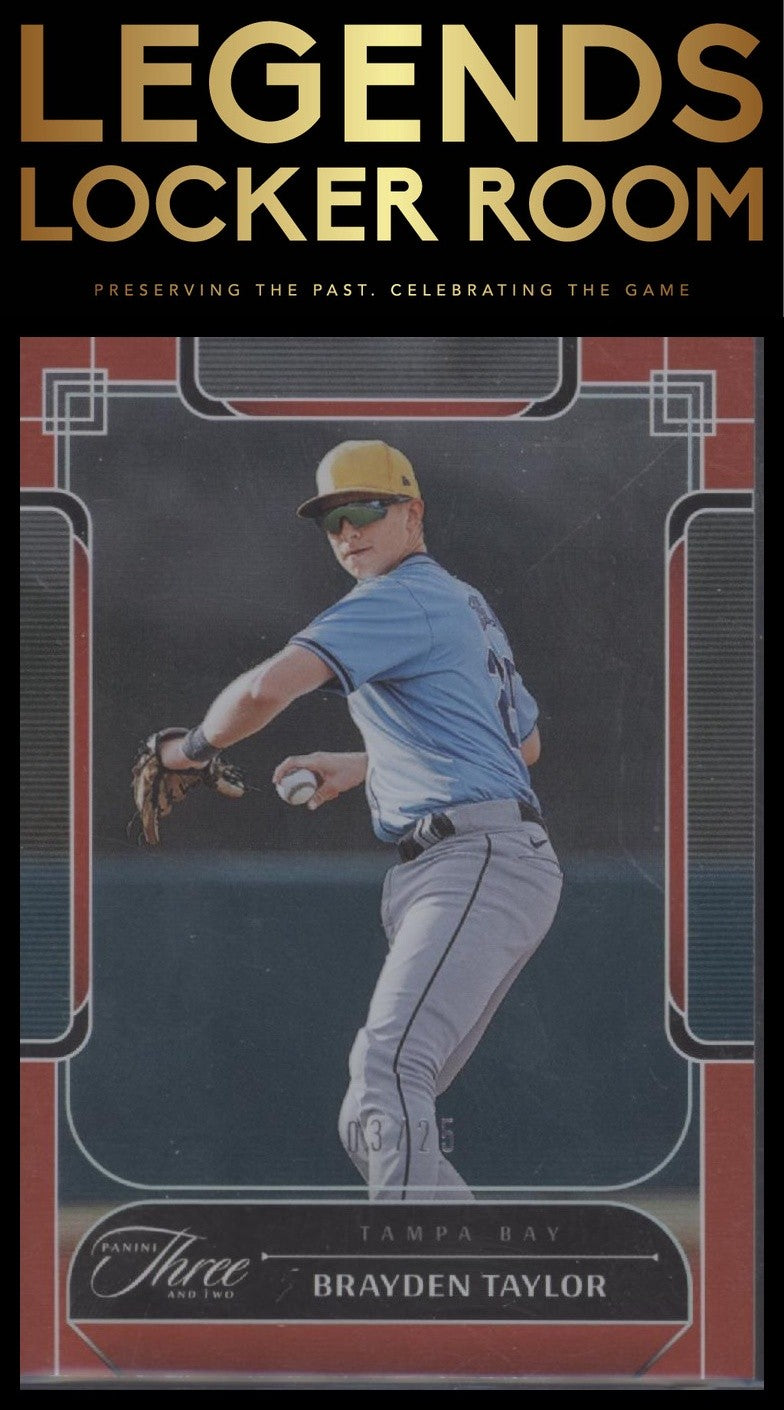 2024 Panini Three and Two #97 Brayden Taylor Orange #/25