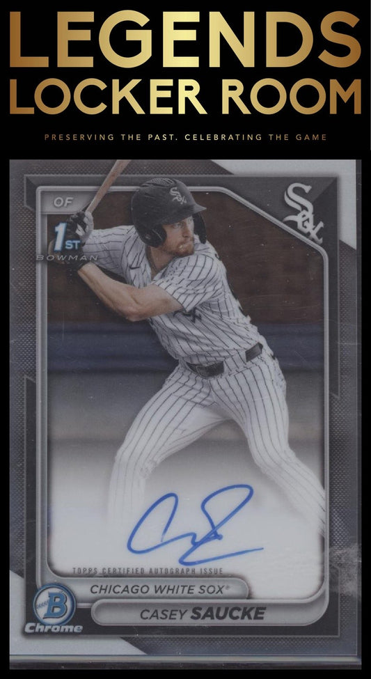 2024 Bowman Draft #CPA-CSA Casey Saucke Chrome Prospect Autographs