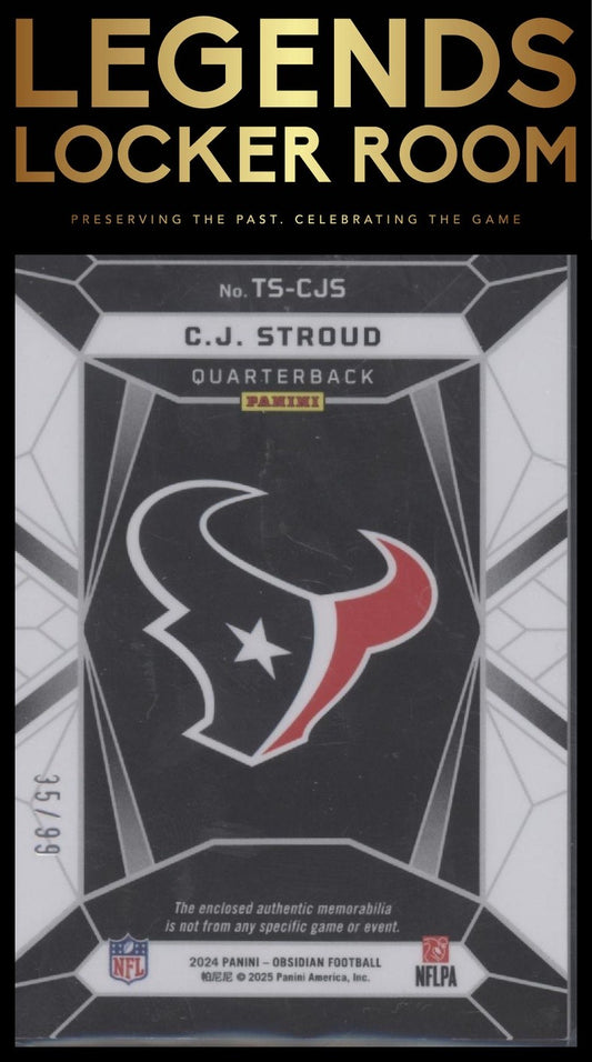 2024 Panini Obsidian - Trifecta Swatches Silver #20 C.J. Stroud #/99