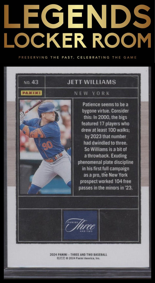 2024 Panini Three and Two #43 Jett Williams Holo Silver #/49