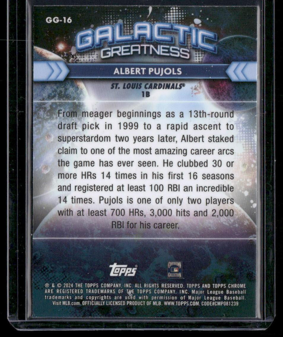 2024 Topps Chrome Cosmic #GG-16 Albert Pujols Galactic Greatness