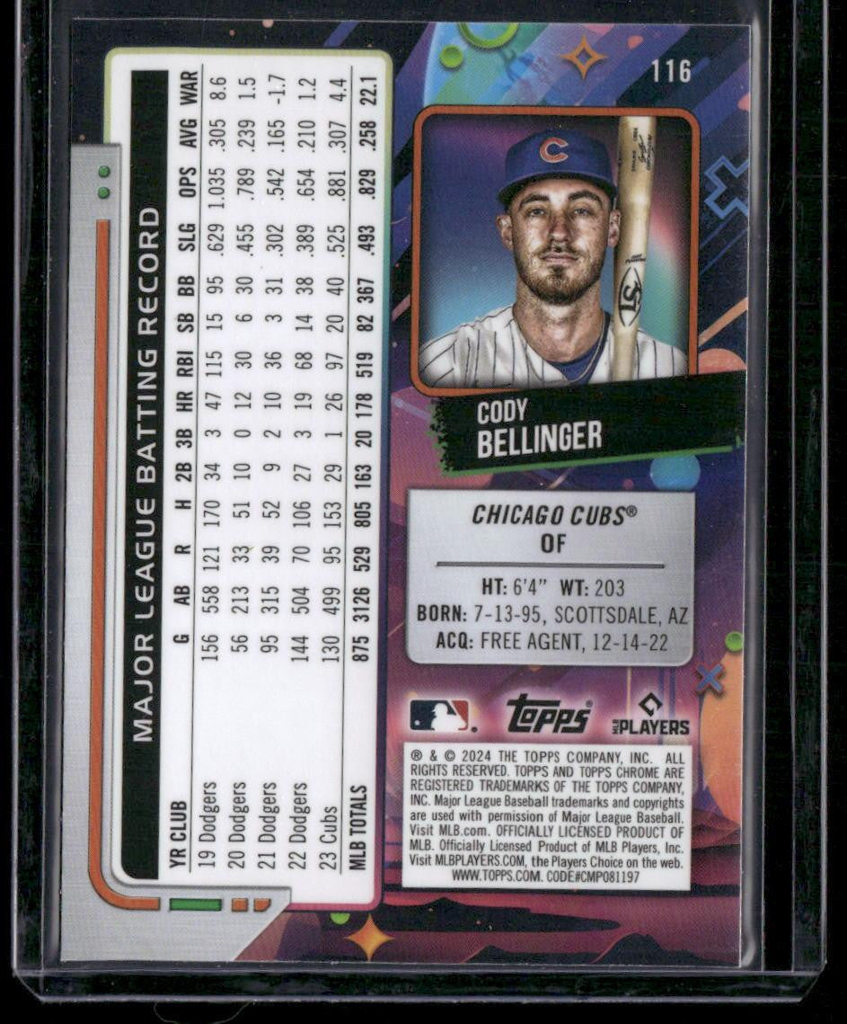 2024 Topps Chrome Cosmic #116 Cody Bellinger