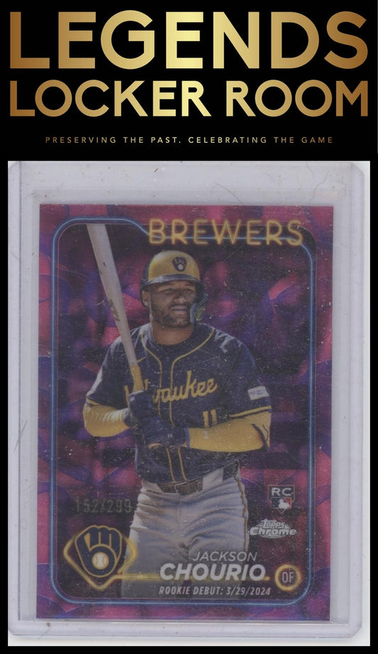 2024 Topps Chrome Update Jackson Chourio Magenta Lamp Refractors /299