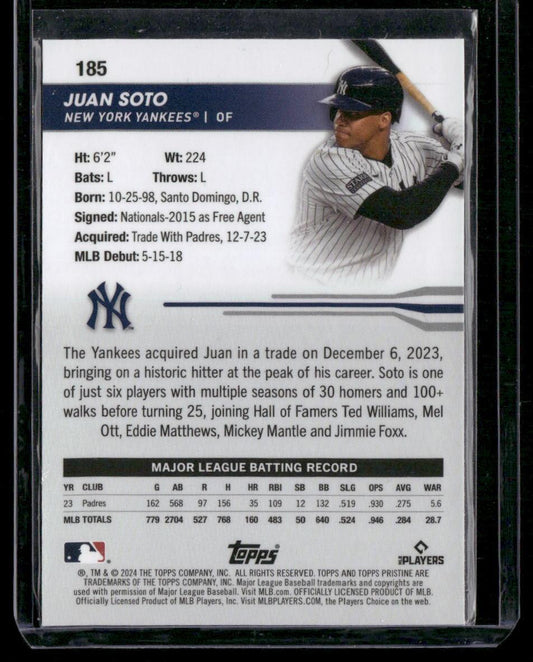 2024 Topps Pristine #185 Juan Soto