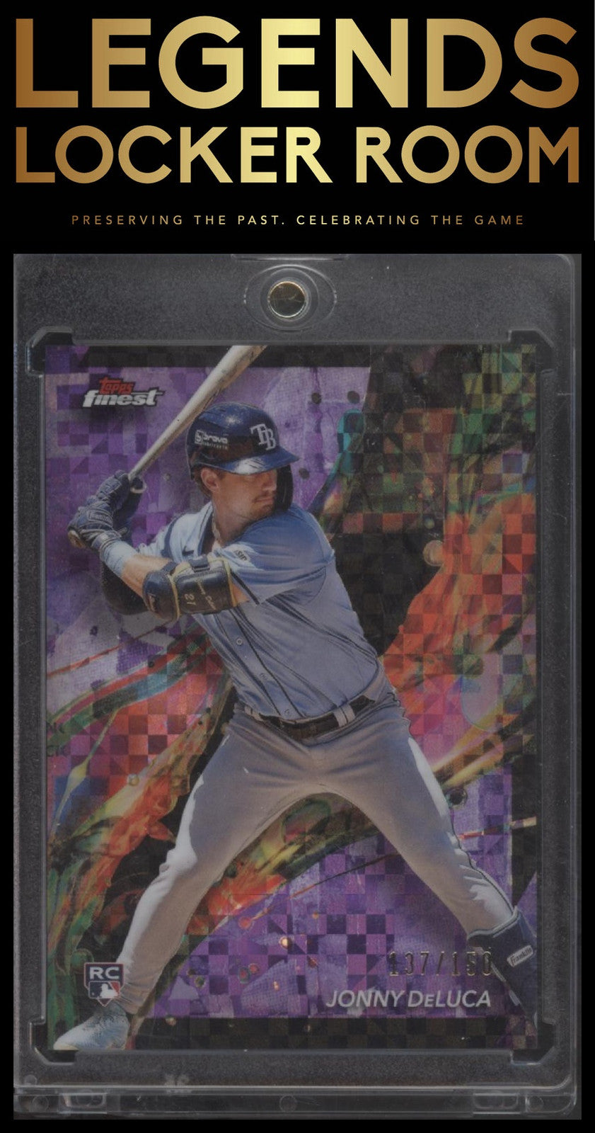 2024 Finest #7 Jonny DeLuca Purple Checkerboard Refractors #/150