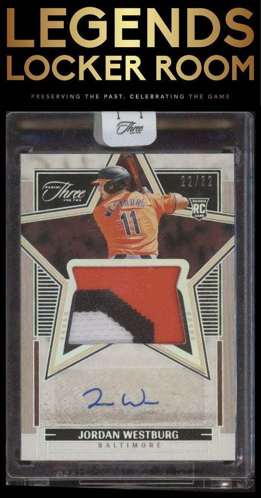 JORDAN WESTBURG 2024 Panini Three and Two Lone Star Signature Swatch AUTO #/32