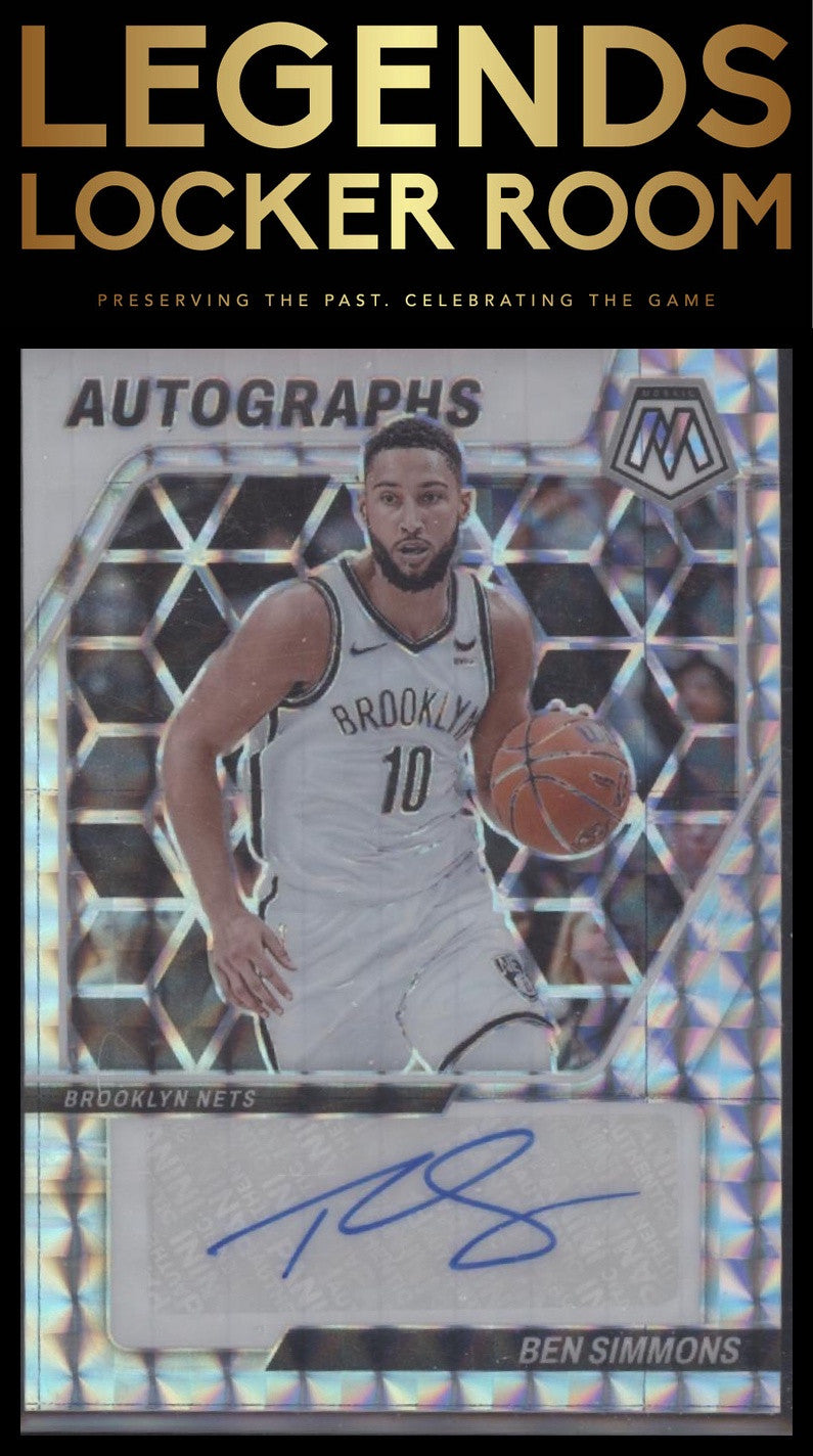 2023-24 Panini Mosaic #AM-SIM Ben Simmons Autographs Mosaic