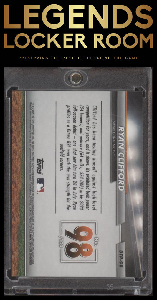 2024 Bowman Chrome Baseball Scouts Ryan Clifford