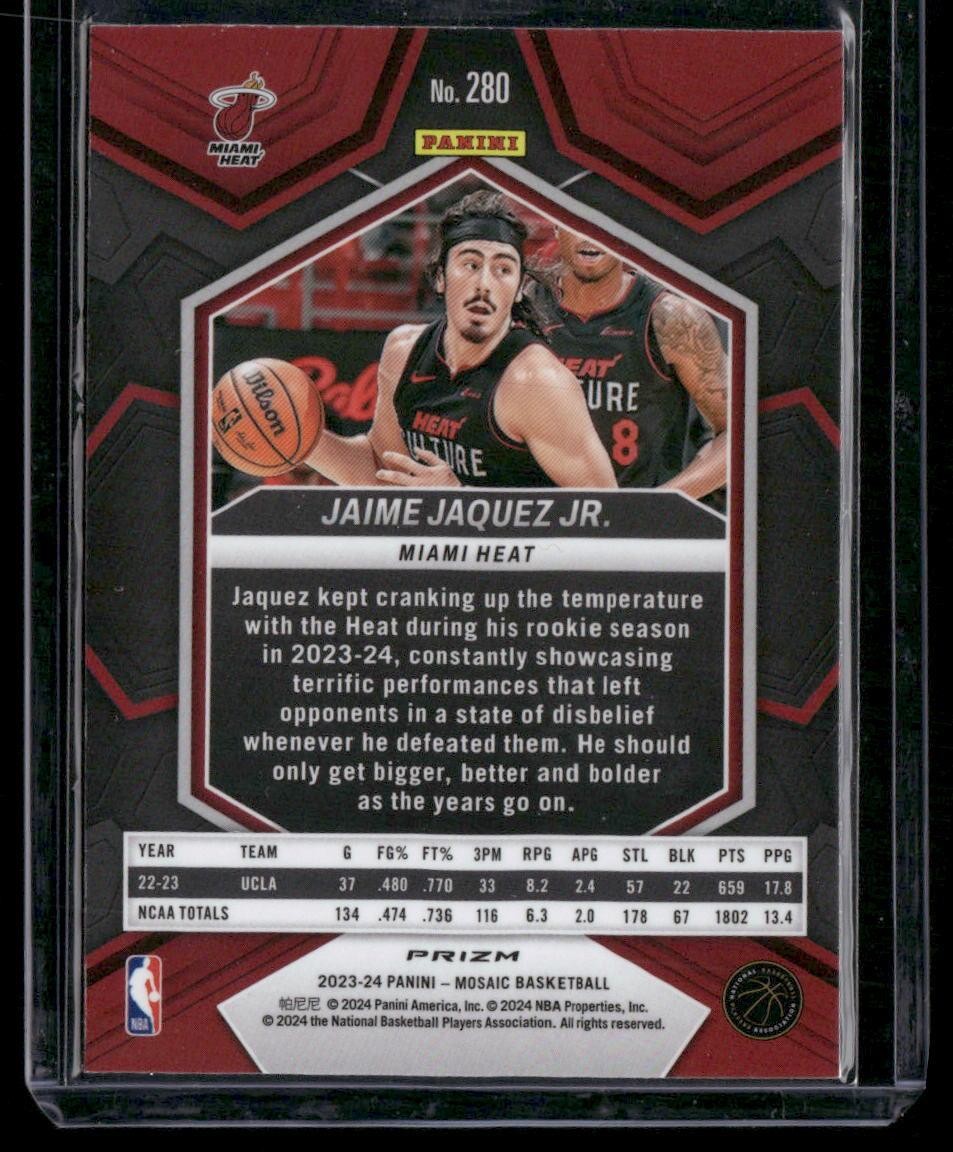 2023-24 Panini Mosaic #280 Jaime Jaquez Jr. Mosaic