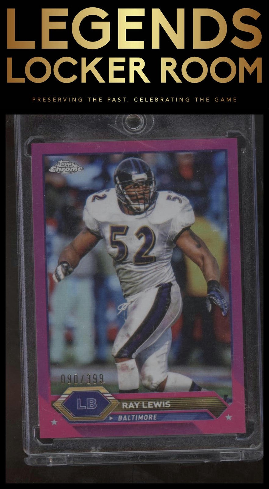 2023 Topps Composite #20 Ray Lewis Topps Chrome Magenta Refractor #/399