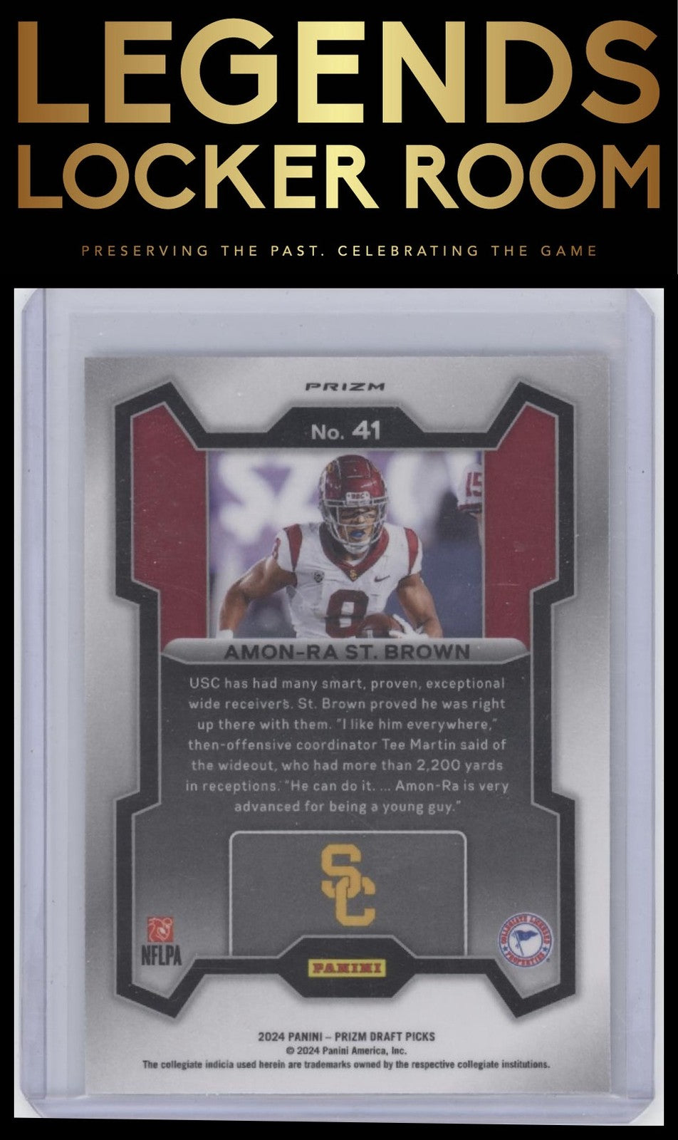 2024 Panini Prizm Draft Picks #41 Amon-Ra St. Brown Silver