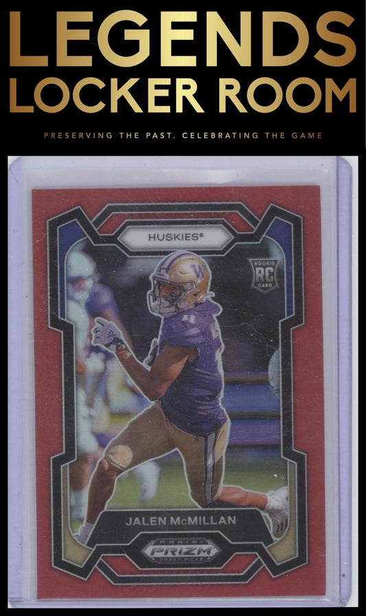 2024 Panini Prizm Draft Picks #133 Jalen McMillan Red #/299