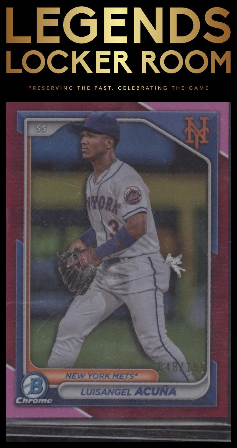 2024 Bowman #BCP-40 Luisangel Acuna Chrome Prospects Fuchsia Refractors #/199