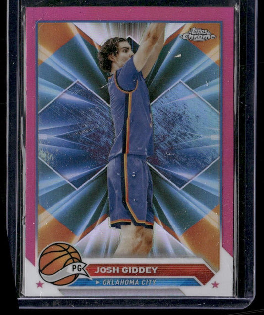 2023-24 Topps Chrome #74 Josh Giddey Magenta Refractors