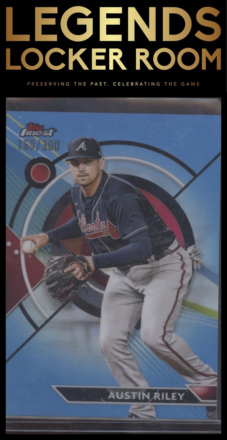 2023 Finest #30 Austin Riley Sky Blue Refractor #/300