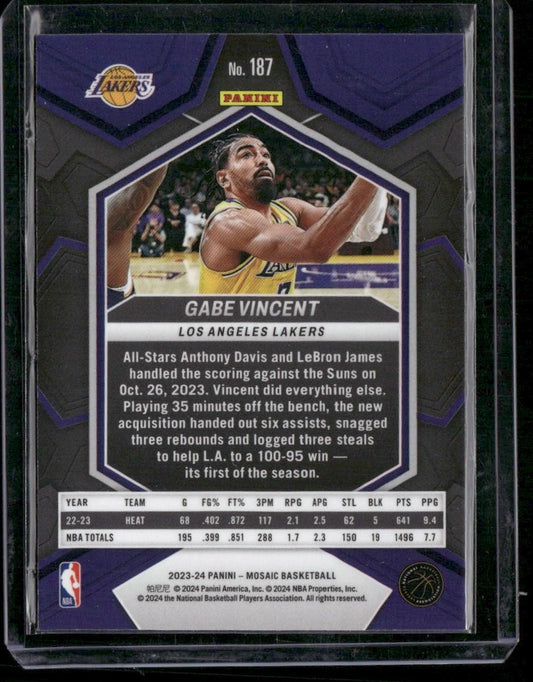 2023-24 Panini Mosaic #187 Gabe Vincent