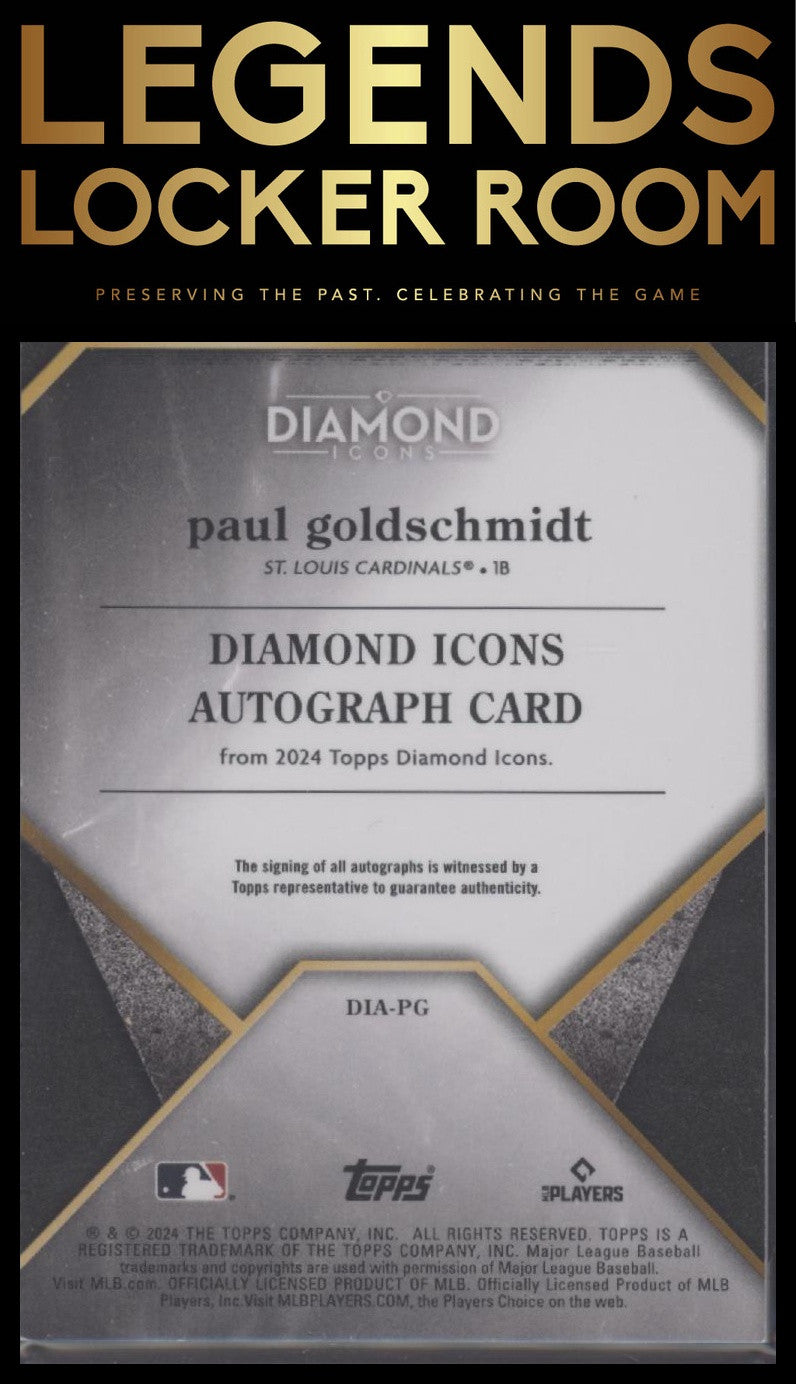 2024 Topps Diamond Icons Paul Goldschmidt Diamond Icons Autographs Red 5/5